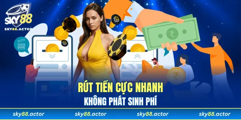 Rút tiền cực nhanh, không phát sinh phí